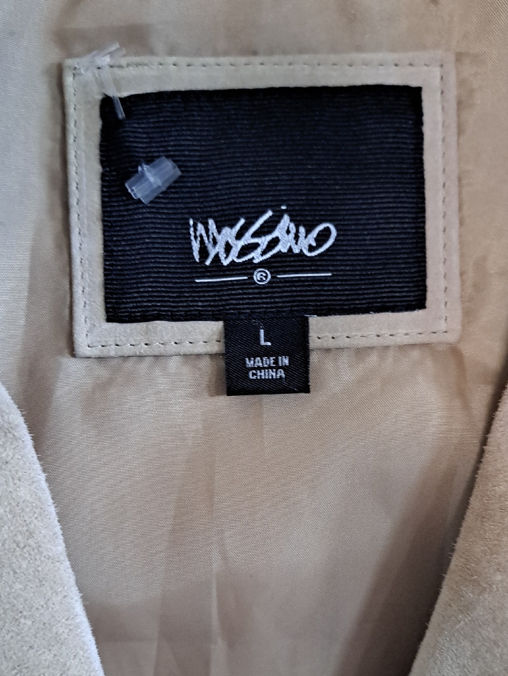 Mossimo Genuine Suede Leather Y2K Classic Soft Beige Tailored Blazer Jacket - Picture 2 of 13